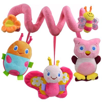 China 2022 twirly whirly plush animals baby plush toy for stroller crib supplier toys for sale