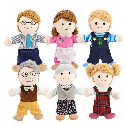 China Hot Selling Soft Plush Finger Puppets Cool PP Cotton Character Plush Toys Family Role Playing Plush Hand Puppet Toys for sale