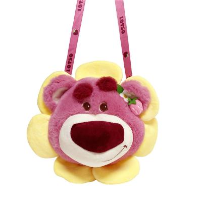 China Cotton Cartoon Plush Doll Bag Sunflower Strawberry Bear Doll Bag Cute Moe Girl Shoulder Cross - Body Bag for sale