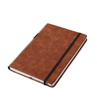 China Best Selling Customized Leather Hardcover PU A5 Hardcover Notebook Diary Notebook for sale