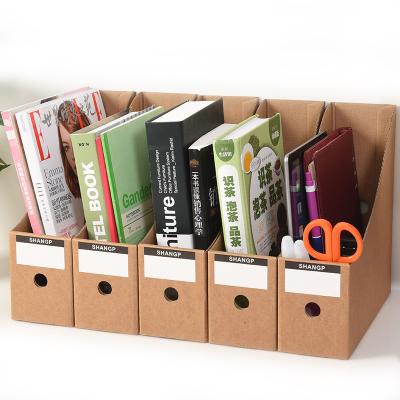 China Usiness.office.gift .promotion.etc Magazine Box Magazine Folder Holders Book Organizer Kraft Paper Folder Office File Storage for sale