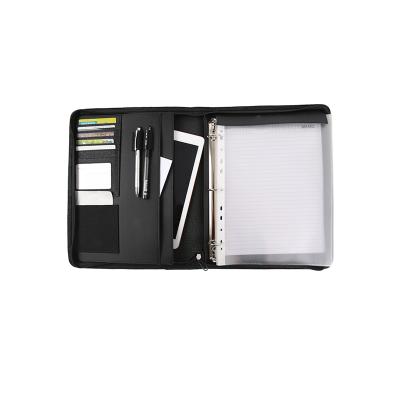 China Hot Selling PU Leather A4 Tablet Leather Folder With Ring Binder for sale