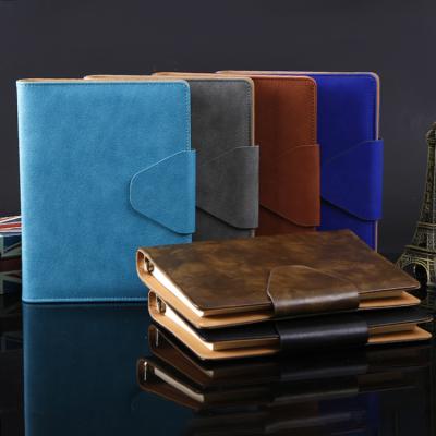 China Hot Sale Custom PU A5 Agenda Planner Checkered Leather Notebook Hard Cover Book with 6 Ring Binder for sale