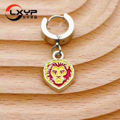 China Worldwide factory direct sales customize your design soft enamel earrings enamel earrings with logo for sale