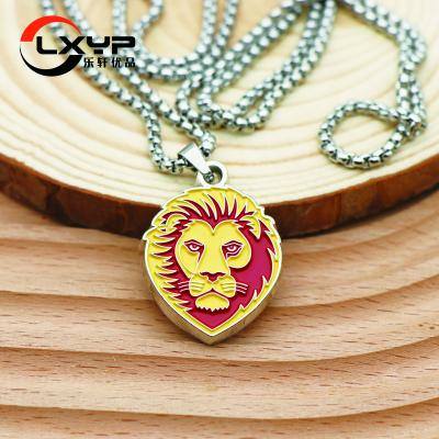 China World Custom 2D/3D Metal Enamel Pendant Cute Cartoon Cartoon Tough Design Necklace Hard & Tough Custom for sale