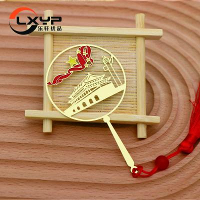 China Global Wholesale Custom Logo Soft Enamel Business Card Factory High Quality Custom Metal Bookmark Handsome for sale