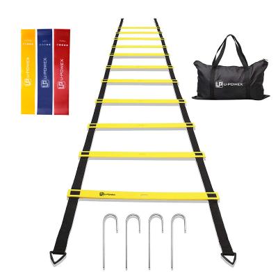 China Sports Playing 20ft Agility Ladder And Speed ​​Cones Training Set For Exercise Workout Equipment To Increase Fast Footwork for sale