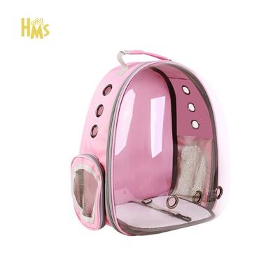 China HMS Mochila Gato Cat Dog Breathable Carrier Bag Over Shoulder Breathable Pet Carriers Foladable Animal Carrier Custom Pet Backpac for sale