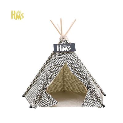 China HMS Diamond Pattern Dog Cradle Soft Pet Tent Breathable Comfortable Dog Tribe Large Or Wholesale Pet Tent for sale