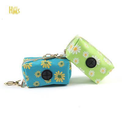 China HMS Sustainable Pet Travel Custom Logo Cotton Printed Handmade Canvas Dog Pet Poop Bag Holder Waste Bag Dispense for sale