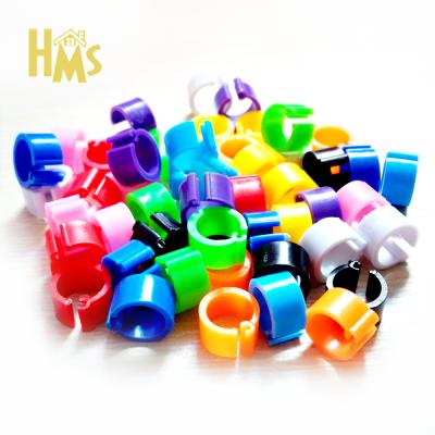 China Plastic Pigeon Viable Leg HMS Foot Clip Rings Band For Birds Chickens Tags Mixed Color Pigeon Foot Ring for sale