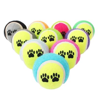 China HMS Viable Other Various Color Pet Training Products Custom Printing Tennis Ball Dog Chew Toy Wholesale for sale