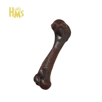 China HMS Pet Product Viable Dog Teeth Cleaning Wholesale Custom TPR Bone Shape Dog Chew Toy for sale