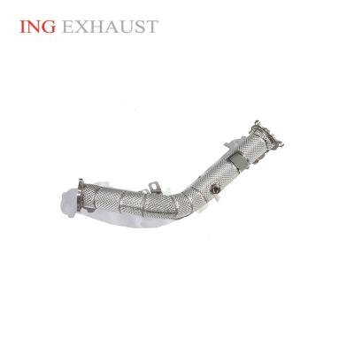 China ING Exhaust System Factory Direct Sales Automotive Stainless Steel With High-pitched Catalytic Downpipe For Audi A4 A5 Q5 B8 2.0T for sale