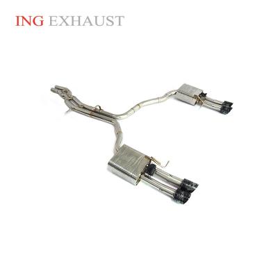 China ING Exhaust System Factory Direct Sales Automotive Stainless Steel Catback For Audi A8 D4 4.0T Exhaust Voice Valve Treble Switch for sale