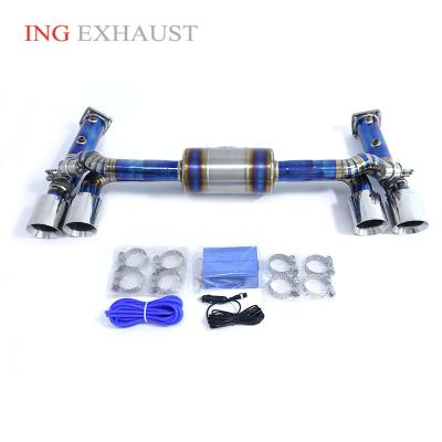 China Automotive Exhaust System ING Titanium Alloy Exhaust Catback With Valve High Quality For Porsche 911 991.2 3.0T for sale