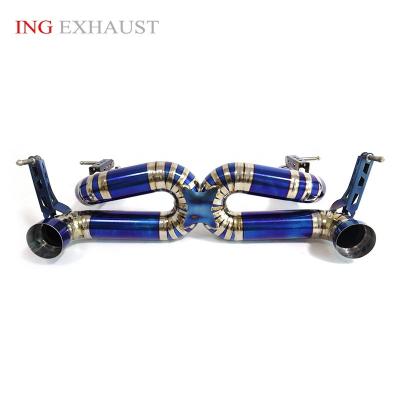 China ING Automotive Exhaust System For Ferrari 488 Spider 3.9T Pista Titanium Alloy F430 F12 F8 Catback Exhaust Without Valve for sale