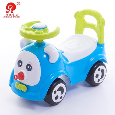 China With BB Horn Steering Wheel Car Shaped Baby Walker Four Wheels Battery Operated Do Not Ride Mini Toy Car For Kids for sale