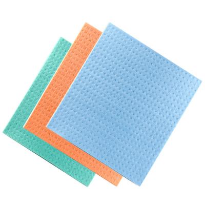 China Eco Sustainable Cloth Dish Towel Reusable Kitchen Cleaning Dry Biodegradable Cellulose Sponge Cloths Sponge for sale