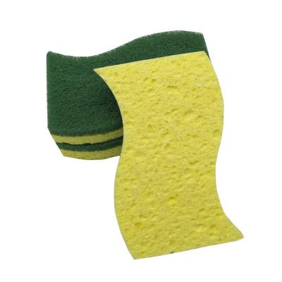 China Eco-friendly Eco-friendly Amazon Non-scratch Sustainable Hot Selling Natural Dishwashing Pad Sponge Biodegradable Cellulose Sponge For Kitchen for sale