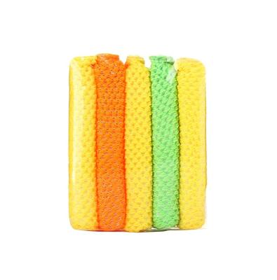 China Durable Colored Oil Absorption Acrylic Fiber Cloth Sponge Non-Scratch Sponges For Dishes Cleaning for sale