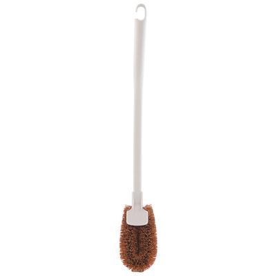 China Sustainable Toilet Brush Natural Coconut Fiber Brush Head And Long Handle For Bathroom for sale