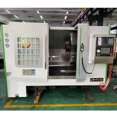 China Building Material Stores CN-FD46 Single Piece Casting High Precision Base CNC Milling Oblique Bed Lathe Machine for sale