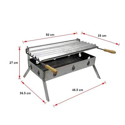 China Easily Assembled Collapsible BBQ Folding BBQ Grill Stainless Steel BBQ Stove For Outdoor Used for sale