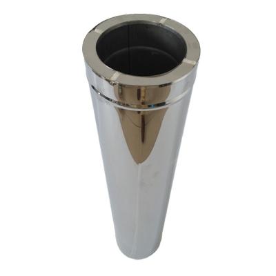 China Flue Modern Twin Insulation Wall Straight Pipe For Spit Lock System Chimney Flue for sale