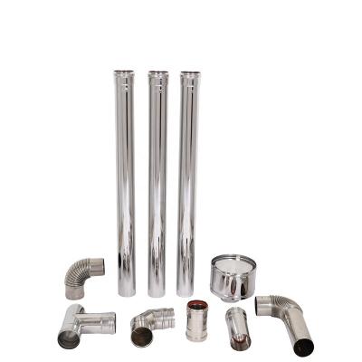 China Modern 80mm Stainless Steel Pellet Stove Chimney Pipe / Wooden Pellet Stove Chimney Pipes for sale