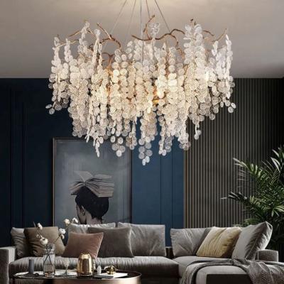 China Modern Luxury Hotel Lobby Art Indoor Decor Lighting LED Attic Villa Chandelier Living Room Crystal Chandelier Lighting Home Decoration for sale