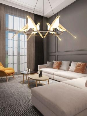 China Modern ART DECO Bird Living Room Chandelier Led Lighting 6 Postmodern Light Creative Bedroom Dining Kitchen Lamps Hanging Black Lamp for sale