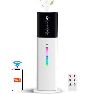 China New Wifi 8L RUNAL Hotel Floor Standing Digital 7 Led Lights Ultrasonic UV Humidifiers Home and Room Warm Mist and Air Cool Mist for sale