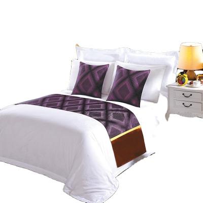 China Nondisposable High Quality Silk Jaquarad Hotel Bed Runner Mustard Color For Bed Runner for sale