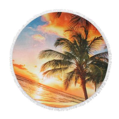 China Wholesale hypoallergenic summer cheap western round beach towel with tassels for sale