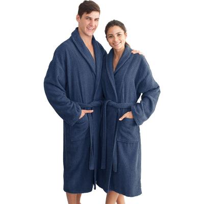 China QUICK DRY French Paris style bathrobe for men luxury hotel bathrobe for sale