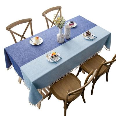 China Champagne Table Cover Embroidery Cloth Waterproof Tablecloth for sale