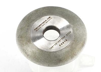 China Sharp Edging Electroplated Grinding Wheels , 1EE1 Diamond Groove Grinding Disc for sale