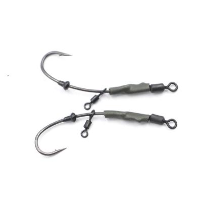 China Carbon Steel and Copper Carp Rig and Line Tied Ready Group Carp Hook Ronnie Rig Hook Rod Fishing Rigs for sale