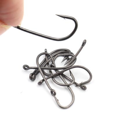 China Carp Fish Hook Drig Barbed High Carbon Steel Barbed Steel Hook for sale