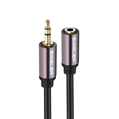 China Car 3.5mm Male to Bare Copper Computer Earphone Adapter Audio Female Gold Plated Flexible Bass Cable 5m 10m Length 1m 1.5m 3m for sale