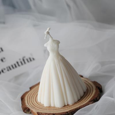 China Hot Sale Art Scented Candles Open Handmade Candle Modeling Candles Decoration Home Wedding Dress for sale