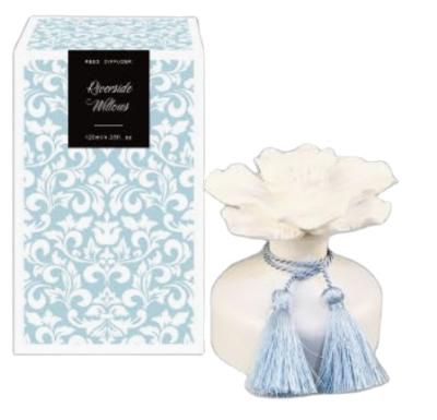 China Acorn Gypsum Scented Blue Flower Shaped Aroma Diffuser for sale