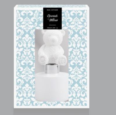 China Sustainable Gypsum Bear Shaped Blue Box Aroma Diffuser for sale