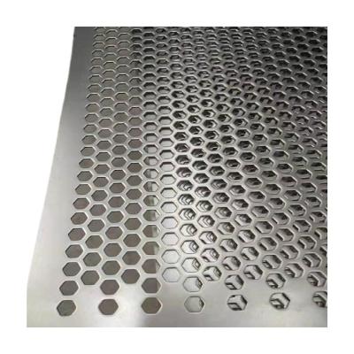 China Customized Perforated Aluminum Hexagonal Perforated Metal Sheet Or 304 316 Stainless Steel Mesh Plate for sale