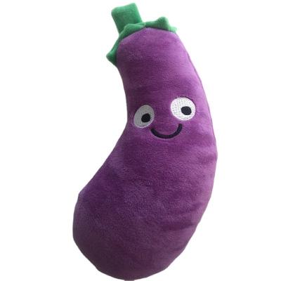 China Hot Selling Plush Carrot Toy Best Pet Products Stuffed Eggplant Toy Pet Toy Rope for sale