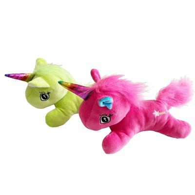 China 2021 Sustainable Made In China Pet Products Pet Toys Eco Friendly Plush Unicorn With Squeaker for sale