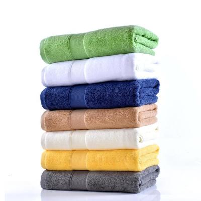 China Viable Promotional Custom Logo Light And Absorbent Bath Towel 100% Cotton Bath Towel for sale