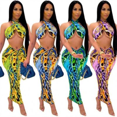 China Anti-pilling 1060258 Lowest Price Women Sets 2021 Skirt Sets Women 2 Piece Outfits Salon Sets Women for sale