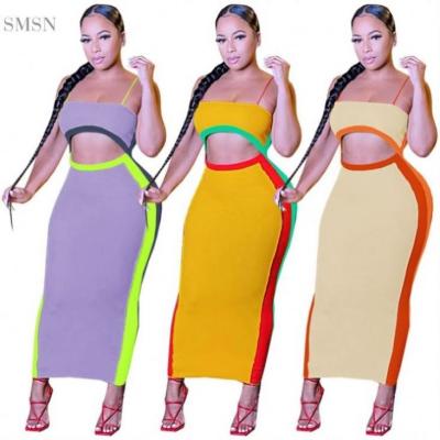 China 2021 AMELIE Fashionable Sleeveless Hollow Out Women's Anti-Static Casual Outfits Dress Women Summer for sale